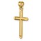 14K Yellow Gold Cross Pendant Charm Religious Jewelry 35 X 17mm